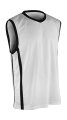 Heren Basketball Sportshirt Spiro S278M wit-zwart